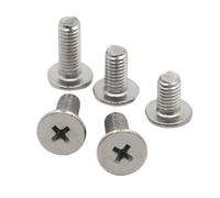 Vis à tête plate cruciforme ultra-mince en acier inoxydable A2 304, lot de 10, 20 ou 50 pièces, M2, M2.5, M3, M4, M5, M6(30mm)