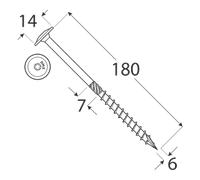 Vis à tête plate DMX vis de construction pour bois 5 6 8 10 tête plate TORX