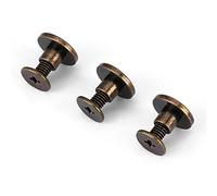 Vis à Tête Plate en Laiton, 20 Pièces, 5mm, avec Écrous et Rivets pour Cuir