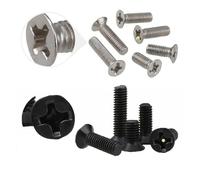Vis à tête plate for ordinateur portable, micro-boulons M1.4 M1.6 M2 M2.5 M3 M4 M5, vis à tête fraisée cruciforme en zinc-nickel noir et blanc(Black Zinc,M3x8(200pcs))