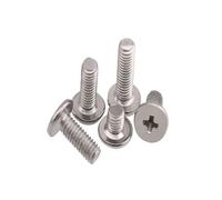 Vis à tête plate, grande taille M2, 0,5, M3, M4, nickelée, fine, cruciforme(M2.5X8X5 600pcs)