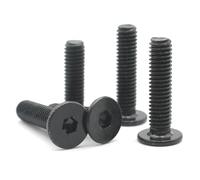 Vis à tête plate hexagonale creuse Allen en acier inoxydable 304 noir, tailles M2, M2.5, M3, M4, M5, M6 et M8 (16/18/20/25 mm), lot de 5 à 50 pièces(16mm,M8 (5pcs))