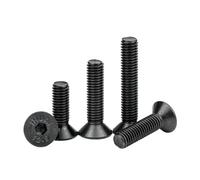 Vis à tête plate hexagonale creuse en acier au carbone M1.6 M2 M2.5 M3 M4 M5 M6 M8 M10 M12(M1.6 50pcs,6mm)