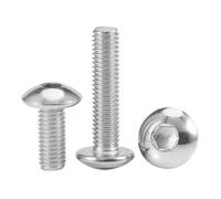 Vis à tête plate hexagonale creuse en acier inoxydable 304 A2, grandes dimensions, M2, M2.5, M3, M4, M5, M6, M8, M10(6mm,M5-20pcs)