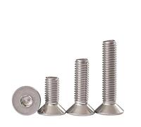 Vis à tête plate hexagonale creuse en acier inoxydable 316 M2, M2.5, M3, M4 et M5, pour travaux électriques et bricolage.(M2x5mm 100pcs)