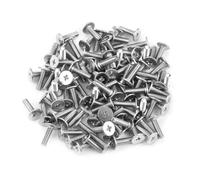 Vis à tête plate M2.5 en acier au carbone, 100 pièces, pièces de réparation de machines (Quoi.kh*12*h)