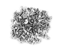 Vis à tête plate M2.5 en acier au carbone, 100 pièces, pièces de réparation de machines (Quoi.kh*z*h)