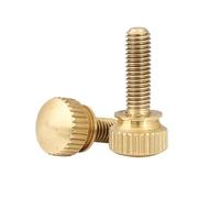 Vis à tête plate moletée, Vis moletées en laiton et cuivre, serrage manuel du châssis d'ordinateur M3/M4/M5/M6, 2/5 pièces(10mm,M5 2PCS)