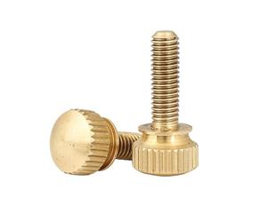 Vis à tête plate moletée, Vis moletées en laiton et cuivre, serrage manuel du châssis d'ordinateur M3/M4/M5/M6, 2/5 pièces(20mm,M4 5PCS)
