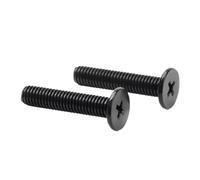 Vis à tête plate Phillips ultra-mince en acier noir, lot de 10 à 50 pièces, M2, M2.5, M3, M4, M5, M6, longueur de 3 mm à 30 mm(X10mm,M2 50pcs)