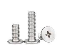 Vis à tête plate ronde, Vis cruciforme ultra-mince à tête plate super basse en acier inoxydable 304(5mm,M1.6)