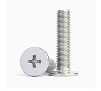 Vis à tête plate ultra-fine en acier inoxydable 304 A2, lot de 10 à 100 pièces, M1,6, M2, M2,5, M3, M4, M5, M6(8mm,M4 20pcs)
