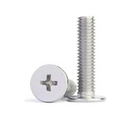 Vis à tête plate ultra-fine en acier inoxydable 304 A2, lot de 10 à 100 pièces, M1.6, M2, M2.5, M3, M4, M5, M6(8mm)