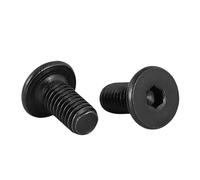 Vis à tête plate Ultra fine M2-M6, en acier inoxydable noir, à tête plate, à six pans creux, boulon Allen, 20 pièces, M6x20mm
