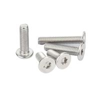 Vis à tête plate ultra-mince à six lobes Torx en acier inoxydable 304 A2 CM M1.6 M2 M2.5 M3 M4 M5 M6 M8 Longueur du boulon = 2-50 mm(10mm,M2.5 50pcs)