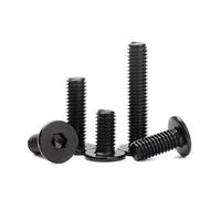 Vis à tête plate ultra-mince à six pans creux en acier inoxydable 304 noir M5 M6 M8(M8x22mm 5pcs)