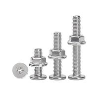 Vis à tête plate ultra-mince cruciforme M5 M6 M8 en acier inoxydable A2-70 304(16mm,M5x 12mm -5sets)