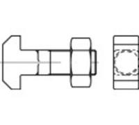 Vis à tête rectangulaire TOOLCRAFT 106063 10 pc(s) M16 110 mm tête marteau 4 pans acier N/A