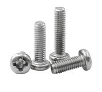 Vis à tête ronde 10/304 acier inoxydable M2 .5 M3 M4 M5 M6 M8 tête cylindrique ronde Phillips Machine vis bouton boulon croisé(40mm,M3.5 (50pcs))
