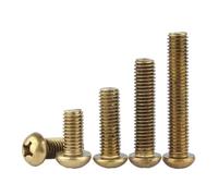 Vis à tête ronde croisée en cuivre, 20 pièces, M2 M2.5 M3 M4 M5 M6, boulon à tête cylindrique Phillips en laiton, longueur 4-45mm, 20 pièces, M4x45