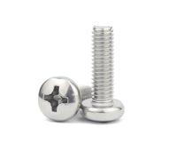 Vis À Tête Ronde En Acier Inoxydable 304, 2 50 Pièces, M1.6 M2 M3 .5 M4 M5 M6 M8 GB818-85 100, Longueur Du Boulon Allongé = 3-100mm(14mm,2pcs M8)