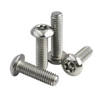 Vis à tête ronde en acier inoxydable M2 M2.5 M3 M4 M5 M6 M8 M10, six lobes, Torx, inviolable, antivol, avec goupille(20mm,M2.5(50pcs))