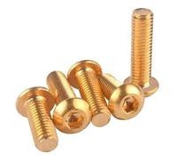 Vis à tête ronde en laiton M3 M4 M5 M6 M8, boulons à tête ronde à six pans creux, 5 pièces, M6x8mm(M3x16mm)