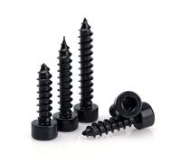 Vis à tête ronde, vis autotaraudeuses for cloisons sèches, 10 pièces/lot vis autotaraudeuse à six pans creux M2M2.6 M3 M3.5 M4M5 M6 tête noire en acier au carbone qualité 8.8 (couleur : 5 mm x 10 pièc