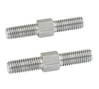 Vis à tige filetée à double extrémité, extrémité filetée gauche et droite M4-M16 à double extrémité, boulons à barre positive et négative en acier inoxydable 304(M6x100mm 2pcs)