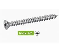 Acton Vis à tôle tête fraisée Pozidrive PZ4.8 x 50 mm inox A2 – boîte 200