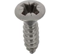 Vis à Tôle Tête Inox A4 Fraisée Bombée Pozidrive, 3.5mm x 13mm, DIN 7983, Lot de 25, Zinc Blanc