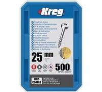 Vis à trous de poche 25 Revêtu de Zinc Pan-Head, Filetage épai, 500 - KREG - SPS-C1-500-INT G