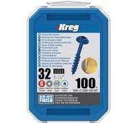Kreg - 100 vis Blue-Kote - 7 x 32 mm - filetage épais - Maxi-Loc carré