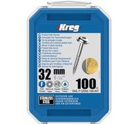 Vis à trous de poche 32 mm Inox Maxi-Loc, Filetage fin, 100 - KREG - SML-F125S5-100-INT G