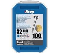 Vis à trous de poche 32 mm Revêtu de Zinc Maxi-Loc, Filetage fin - KREG - SML-F125-100 G