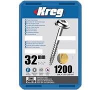 Vis à trous de poche 32 mm Revêtu de Zinc Maxi-Loc, Filetage fin - KREG - SML-F125-1200 G