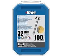 Vis à trous de poche 32 mm Revêtu de Zinc Maxi-Loc, Filetage fin - - SML-F125-100