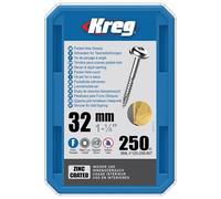 Vis à trous de poche 32 mm Revêtu de Zinc Maxi-Loc, Filetage fin - KREG - SML-F125-250 G