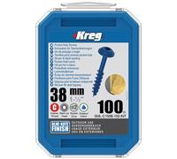 Vis à trous de poche 38 mm Blue-Kote™ Maxi-Loc, Filetage épai, 100 - KREG - SML-C150B-100-INT G
