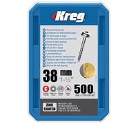 Vis à trous de poche 38 mm Revêtu de Zinc Maxi-Loc, Filetage épai, 500 - KREG - SML-C150-500-INT