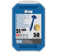 Kreg Tools - Vis à trous de poche 51 mm Blue-Kote Maxi-Loc, filetage épais, 50