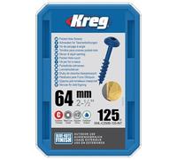 Vis à trous de poche 64 mm Blue-Kote™ Maxi-Loc, Filetage épai, 125 - KREG - SML-C250B-125