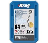 Vis à trous de poche 64 mm Revêtu de Zinc Maxi-Loc, Filetage épai, 125 - KREG - SML-C250-125-INT G
