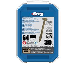 Vis à trous de poche HD 64 mm Protec-Kote™ Maxi-Loc, Filetage épai, 30- KREG - SML-C2X250-30-INT