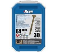 Kreg Tools Vis à trous de poche SML-C2X250-30-INT G - HD 64 mm Protec-Kote™ Maxi-Loc, Filetage épai