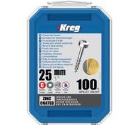 Vis à trous de poche Kreg 25 mm Revêtu de Zinc Pan-Head, Filetage épai - KREG - SPS-C1-100 G