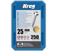 Vis à trous de poche Kreg 25 mm Revêtu de Zinc Pan-Head, Filetage épai - KREG - SPS-C1