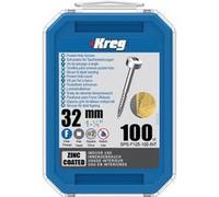 Vis à trous de poche Kreg Revêtu de Zinc Pan-Head, Filetage fin - SPS-F125-100-INT G