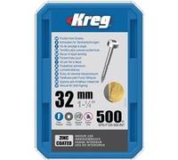Vis à trous de poche Kreg Revêtu de Zinc Pan-Head, Filetage fin - SPS-F125-500-INT