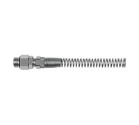 Vis à visser droite, ressort de protection anti-torsion G 3/8 a. Pour tuyau 12/10 mm, SW1 18, 18 bar, Ms vern.